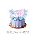 Décoration de gâteau Happy Birthday holographique avec micro et motifs papillon - Grand Topper de Gâteau 1 Pièce