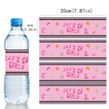 Water bottle labels with 'LET'S GO GIRLS' text for pink western cowgirl party decor - Water Bottle Labels Style 1