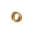 Charm a forma di lettera O dorata lucida per bracciali di gioielleria fai-da-te personalizzati - Oro / Lettera O