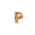 Charm alfabeto dorato 3D lettera P con foro per braccialetti fai-da-te, lucido - Oro / Lettera P