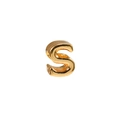Ciondolo lettera S in oro 3D per bracciali fai-da-te con finitura metallica lucida - Oro / Taglia S