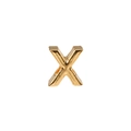 Ciondolo lettera X dorata in metallo 3D per bracciali e collane personalizzate fai-da-te - Oro / Lettera X