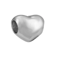 Gepolijste zilveren legering hartvormige kraal met zijgat voor DIY-sieraden maken - Gepolijst Hart (#4)