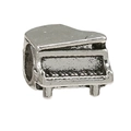 Antiek zilveren vleugelpiano bedeltje van zinklegering voor DIY sieraden maken - Vleugel Piano (#68)