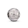 Silver bead spacer with white enamel stars design for 4mm DIY charm bracelet - White Star Silver Bead Style (#39)