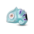 Vibrant blue and green enamel chameleon charm bead in S925 sterling silver for bracelets - Chameleon Charm (L9)