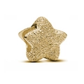 Cuentas en forma de estrella dorada con textura esmerilada para joyería artesanal - Forma de Estrella (L1)