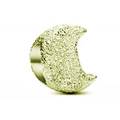 Cuenta de luna en oro mate con acabado de polvo de estrellas para hacer joyas - Forma de Luna (L4)