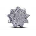 Charme étoile argentée avec texture mate pour la fabrication de bijoux DIY - Forme de Soleil (L8)