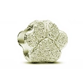 Perle de breloque patte d'animal dorée givrée avec texture sablée pour bijoux DIY - Forme de Patte (L10)