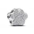 Charm patte de chat en argent avec oxydes de zirconium blancs pour bijoux DIY - Forme de Patte (L11)