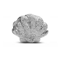 Perle de breloque coquillage en argent avec surface dépolie pour bijoux DIY - Forme de Coquillage (L14)