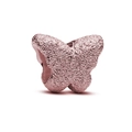 Charm papillon en or rose élégant avec texture givrée pour bracelets bijoux DIY - Style Papillon (L27)