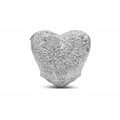 Éponge faciale en konjac gris en forme de cœur avec surface poreuse et fini doré mat - Forme de Cœur (L29)