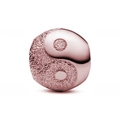 Perle Yin Yang Tai Chi en or rose avec finitions polies et mates sophistiquées - Style Yin Yang (L36)