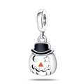 Halloween pumpkin charm with black top hat and celestial eyes for charm bracelets - Normal Specification / Pumpkin Head Style(022)