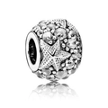 Starfish charm in 925 sterling silver with bubble texture for DIY charm bracelets - Ocean Starfish Bubble Ball Charm (#21)