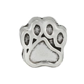 Polished silver-tone alloy cat paw charm pendant for DIY bracelets and necklaces - Normal Specification / Silver Polished Cat Paw Charm (#24)