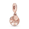 Pendentif Arbre de Vie Family en or rose serti de zircons pour bracelet de 3mm - Arbre de Vie Family Or Rose (H-11)
