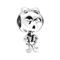 Cartoon skeleton charm with heart eyes and bow tie for DIY jewelry bracelets - Heart Bow Skull Style (#43)