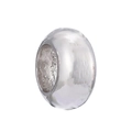 Distanziatore in argento lucido con foro centrale per gioielli fai-da-te e bracciali - taglia standard / Perlina Distanziatrice Lucida Argento (027)