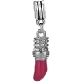 Lipstick charm pendant with sparkling rhinestones and red enamel for DIY bracelets - Normal Specification / Red Lipstick Charm (029)