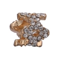 Charm attrape-rêves doré avec cristaux clairs pour bracelets et bijoux DIY - Géométrique Pavé Doré (24#)