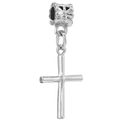 Vintage verzilverde zinklegering kruis hanger kraal met strik voor DIY sieraden - Kruis (DIY-accessoire)