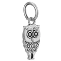 Zilveren uil hanger met gedetailleerd verenpatroon en groot oog voor DIY sieraden - Uil (DIY Accessoire)