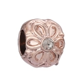 Roségouden bloembedel met centrale zirkoon voor DIY Europese stijl armbanden - Roségouden Bloem (DIY Accessoire)