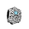 Vintage silver starfish charm with a central blue crystal for DIY bead bracelets - Sky Blue Rhinestone Starfish Bead (#30)