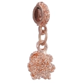Roségouden poedel hanger met getextureerde afwerking voor bedelarmbanden - Teddyhond (DIY-accessoire)