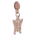 Roségouden vlinder hanger met holle vleugels voor armbanden en kettingen - Vlinder (DIY-accessoires)