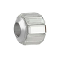 Silver charm bead featuring rectangular zircon stones for DIY bracelet jewelry - Normal Specification / Clear Rectangular Rhinestone Style / Clear