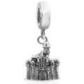 DIY Disney-style castle charm bead in oxidized silver finish for modular bracelets - H20 / Standard Spec