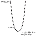 Bohemian black faceted crystal beads necklace with adjustable double-layer chain - Black Faceted Cut Beaded Style (YX1832D14)