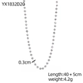 Bohemian style double-layer necklace with 0.3cm faceted grey crystal beads and 5cm extension - Gray Faceted Beaded Style (YX1832D20)