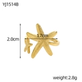 Detailopname van de zeester diameter 2,0 cm en de 1,7 cm binnenring maatvoering - Zeester Reliëf Textuur Stijl (YJ1514B)
