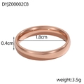 Anello liscio minimalista in oro rosa con finitura lucida per l'uso quotidiano - US 8 / Oro rosa
