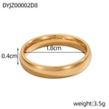 Anello lucido minimalista dorato, larghezza 0,4 cm, diametro interno 1,8 cm, design leggero - US 8 / Oro 14K