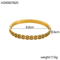 Detailed view showing dimensions and weight of this gold anchor chain bangle - Hollow Link Structure (HZ00007BZ0)