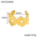 Bracelet manchette papillon ajouré doré vintage, hauteur 3,0 cm et largeur 6,0 cm - Bracelet Jonc Papillon(HZ47234DW0) / Or