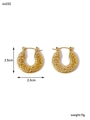 Tabella taglie dettagliata per orecchini a cerchio dorati martellati 2,5cm x 2,3cm 11g - Stile Cerchio Superficie di Roccia Martellata Irregolare (AE44332D0W0)