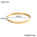 Detail of gold bangle with Love without end hath no end engraving showing 6.0cm diameter - Gold Classic Engraved Style (DSZ1191)