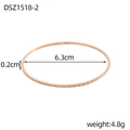 Dettagli misure per bracciale oro rosa a rombi con diametro 6,3cm e peso di 4,8g - Stile Oro Rosa con Texture Tagliata (DSZ1518-2)