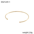 Minimalistisches Goldarmband mit Kugelenden, Gewicht 2.8g für den Alltag - Gold Kugelkopf Luxuriöser Stil (DSZ1249-1)