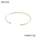 Detailansicht eines minimalistischen Gold-Armreifs mit zwei Kugeln, Gewicht 2,4g - Gold Dünne Runde Schlaufe Kleine Kugel (DSZ1250)