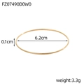 Details van een 0,1 cm slanke gouden armband met 6,2 cm binnendiameter en 3,3 g gewicht - Gouden Hoogglans Ring (FZ07490D0W0)