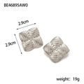 Silver starburst earrings featuring textured radial patterns and 2.9cm dimensions - Silver Star Shape (BE46895AW0)