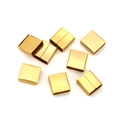Fermoirs magnétiques rectangulaires en or poli pour bracelets en maille d'acier de 10mm - Article simple / Or